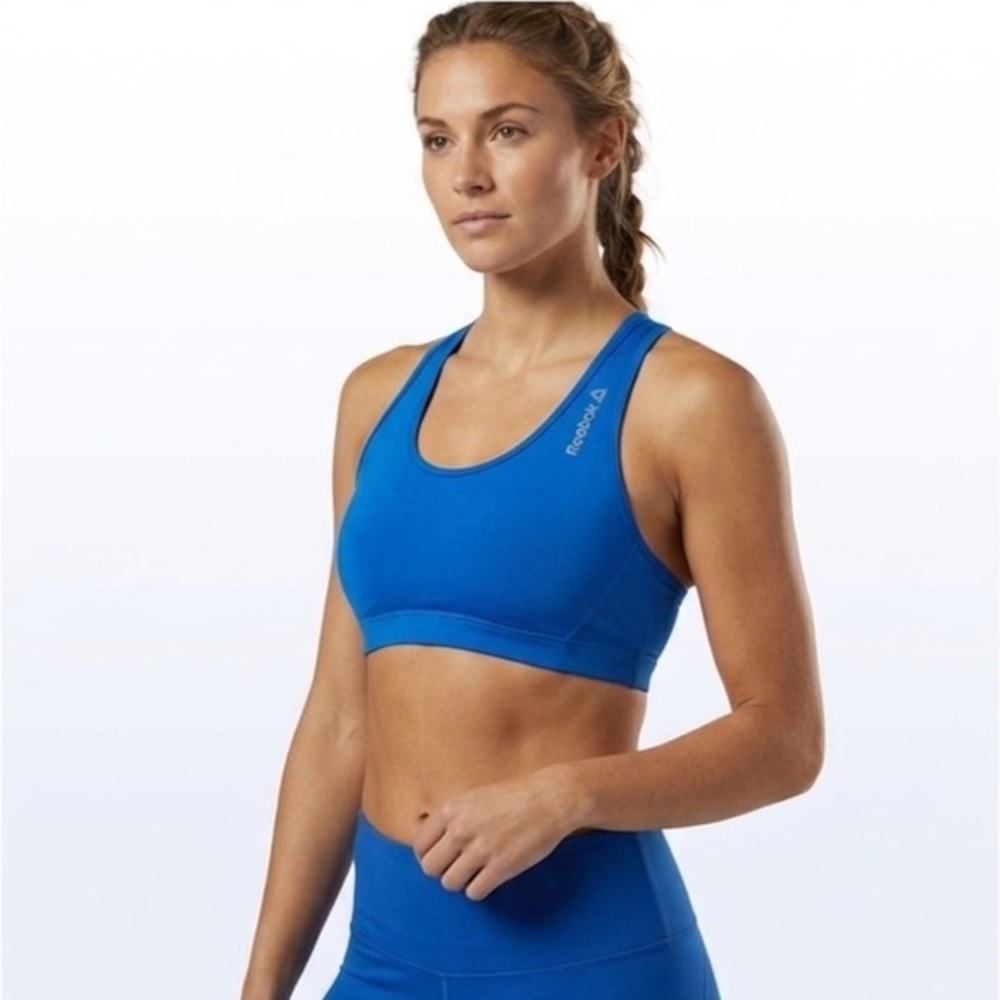 Reebok Blue Sports Bra Unpadded Size Extra Small